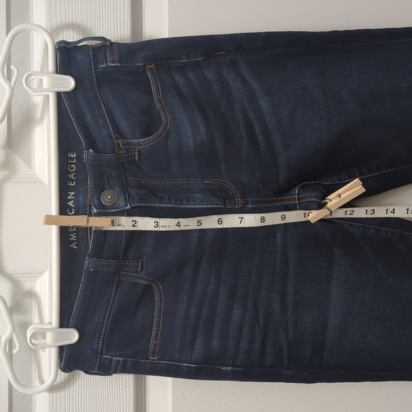 American Eagle Hi-Rise Jegging - Dark Blue 6 X-Short - Picture 4 of 15